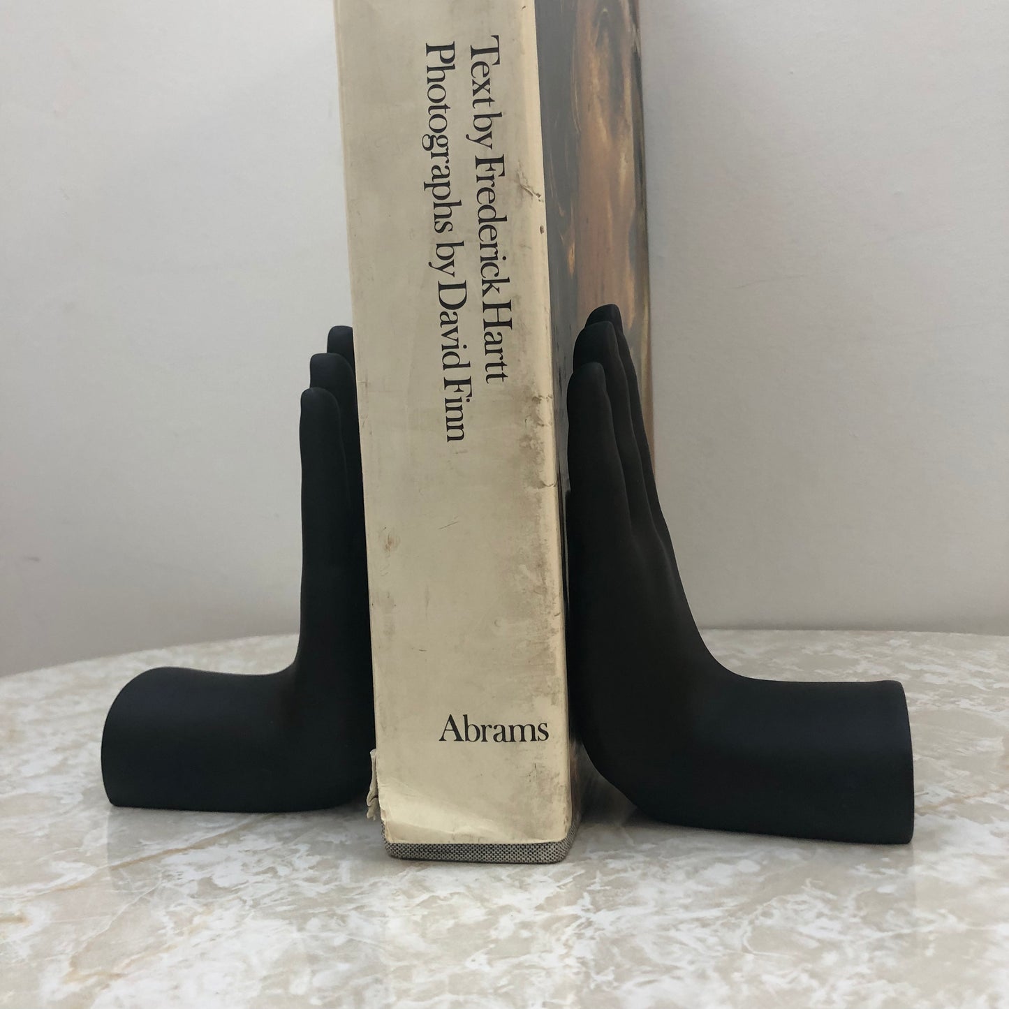 Modern Black Hands Book Ends
