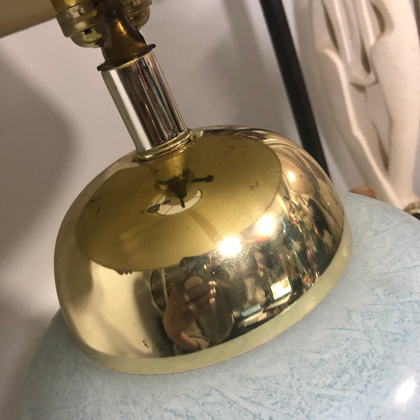 90s blue & gold lamp