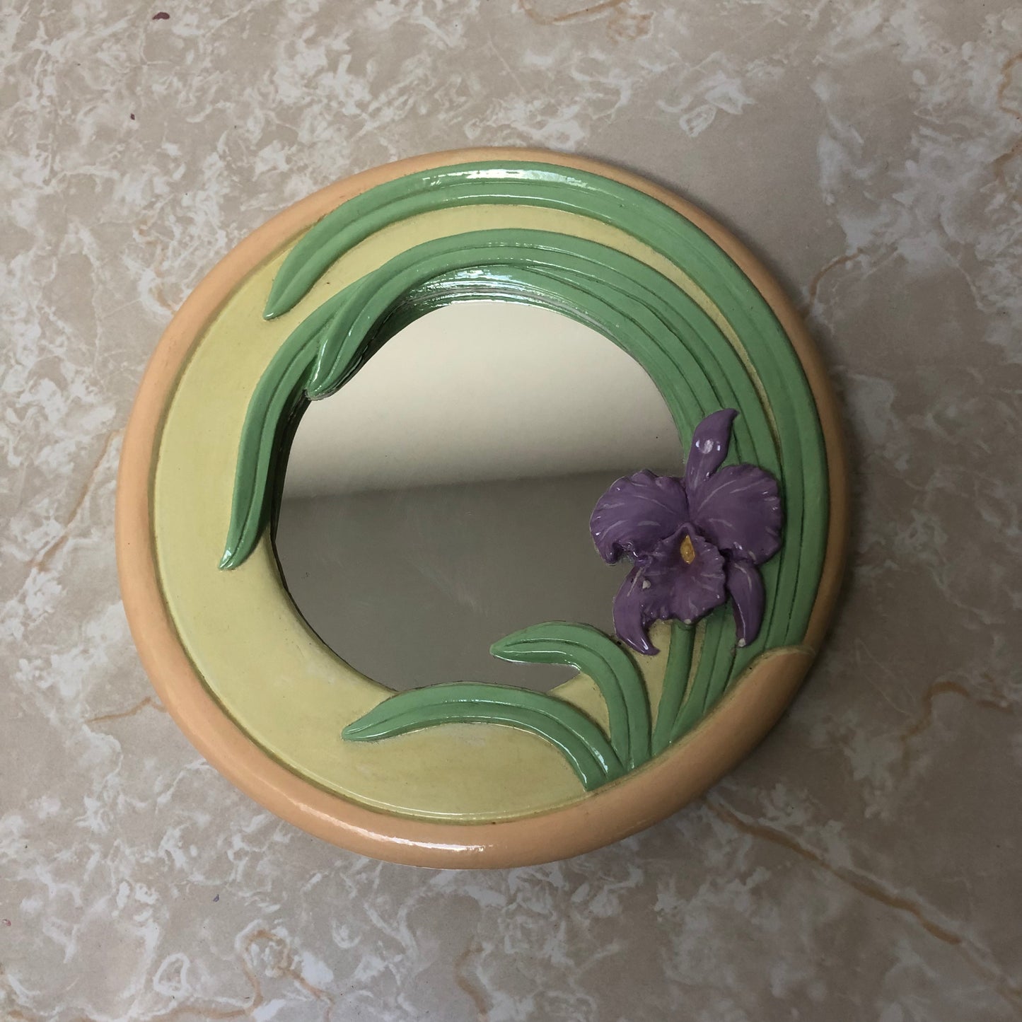 Vintage Iris Mirror