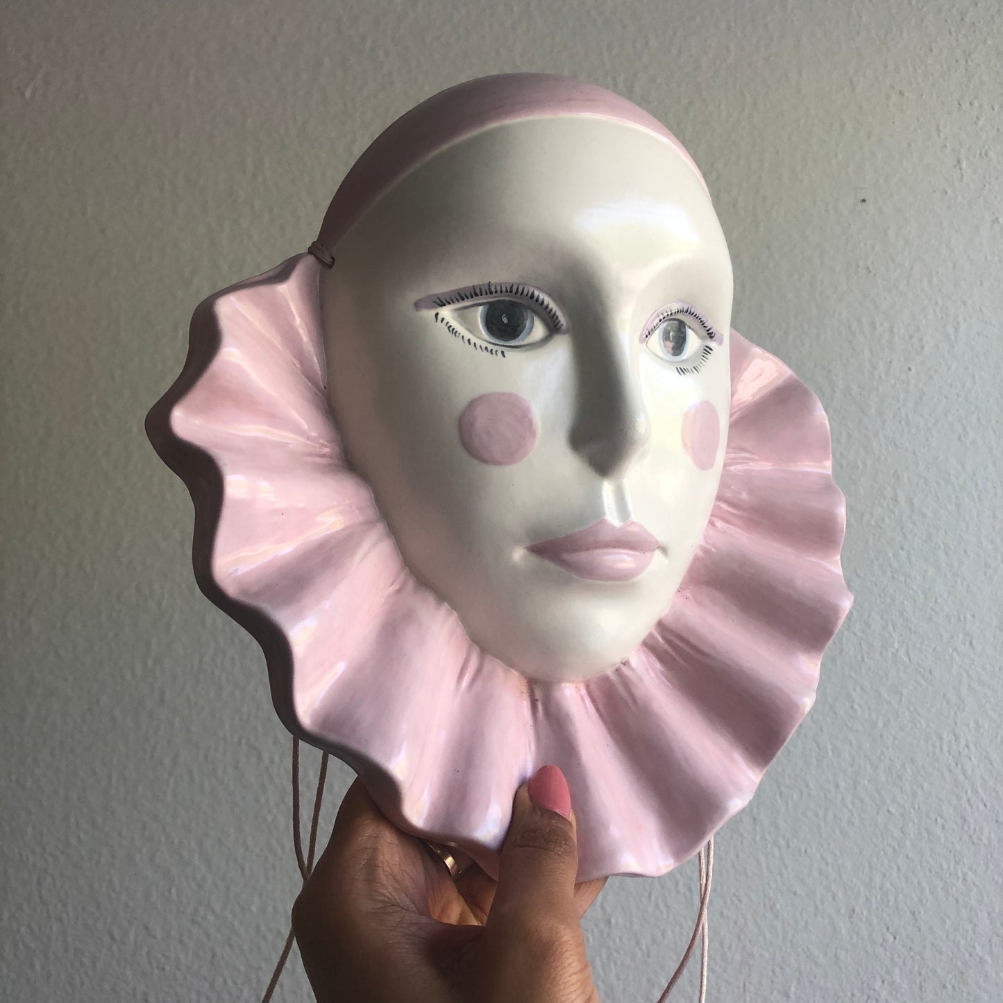 Pastel Pink Pierrot mask