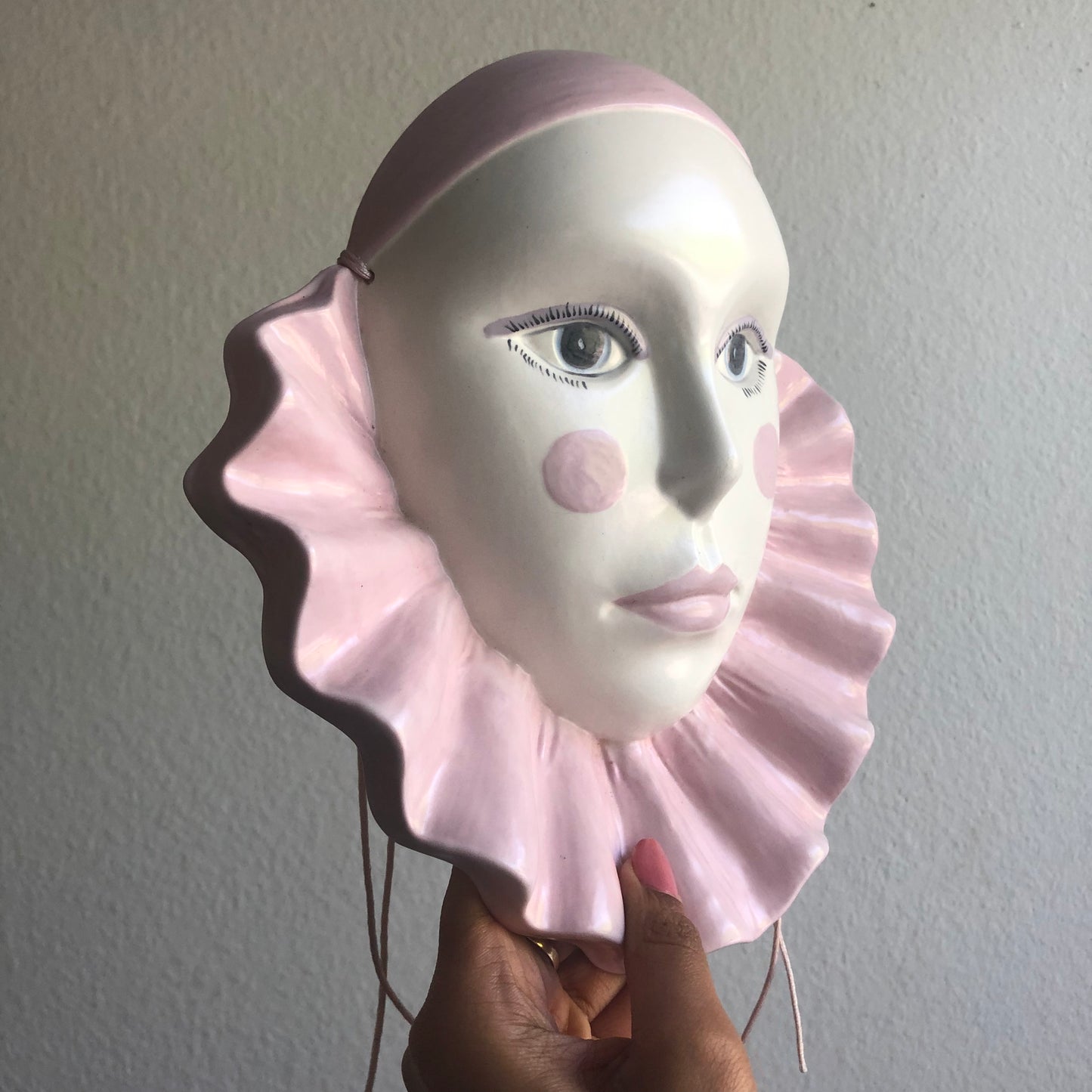 Pastel Pink Pierrot mask