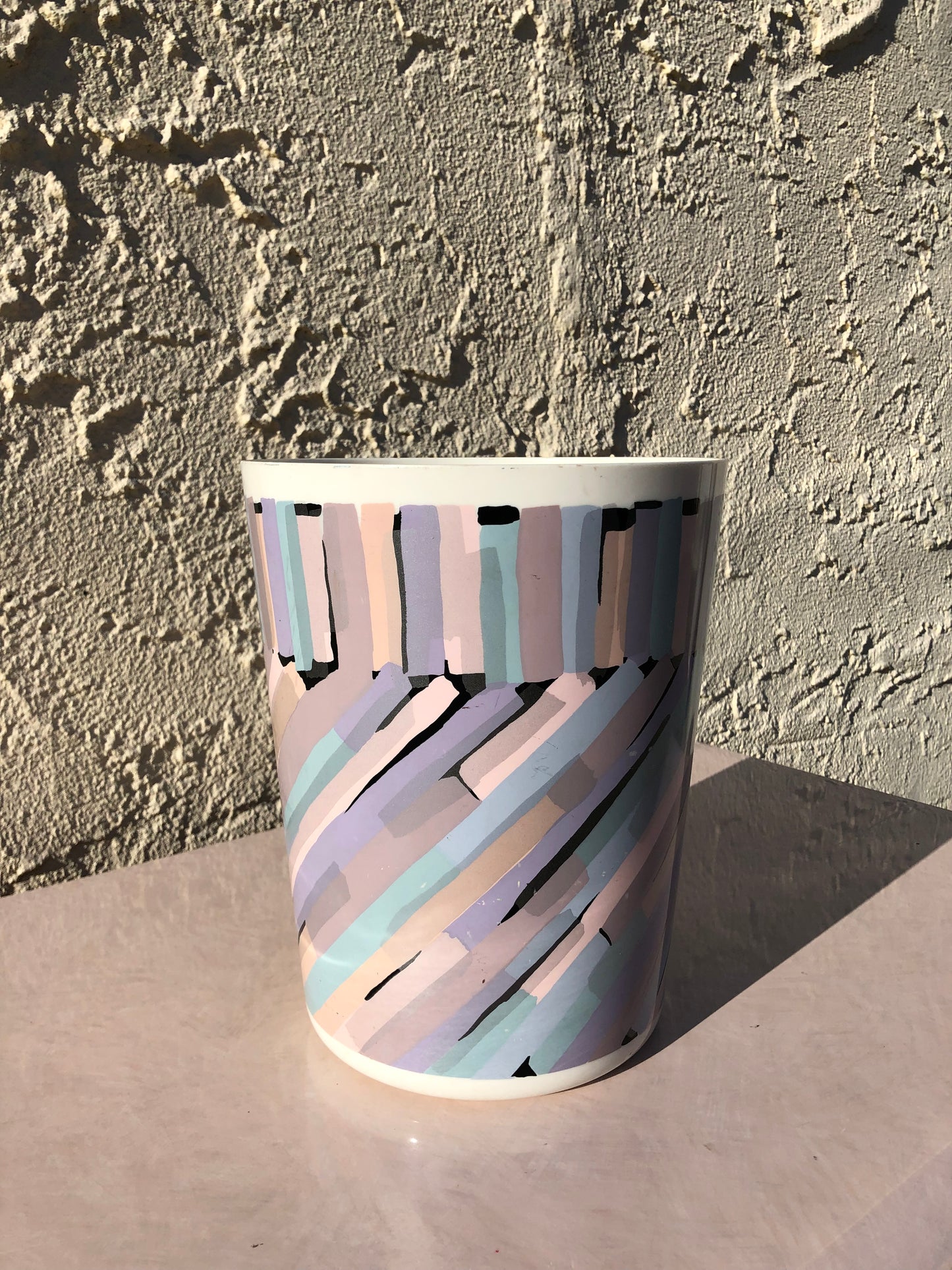 Vintage Pastel Wastebasket