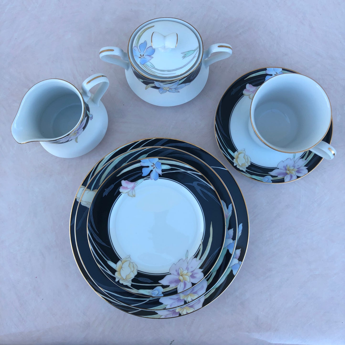 Black Charisma Mikasa Tea Set