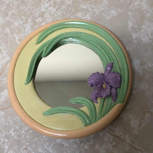 Vintage Iris Mirror