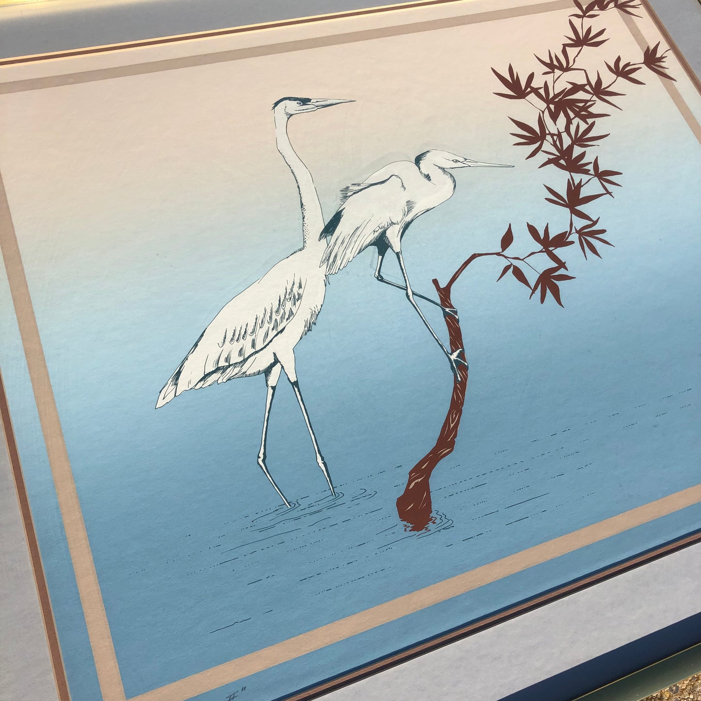 Vintage Crane Art