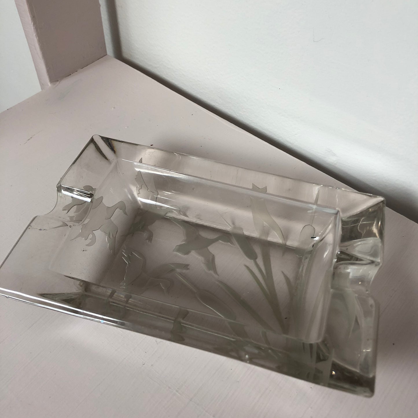 Vintage 70s glass ashtray