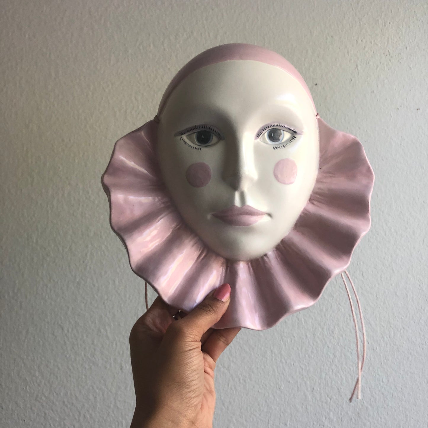 Pastel Pink Pierrot mask