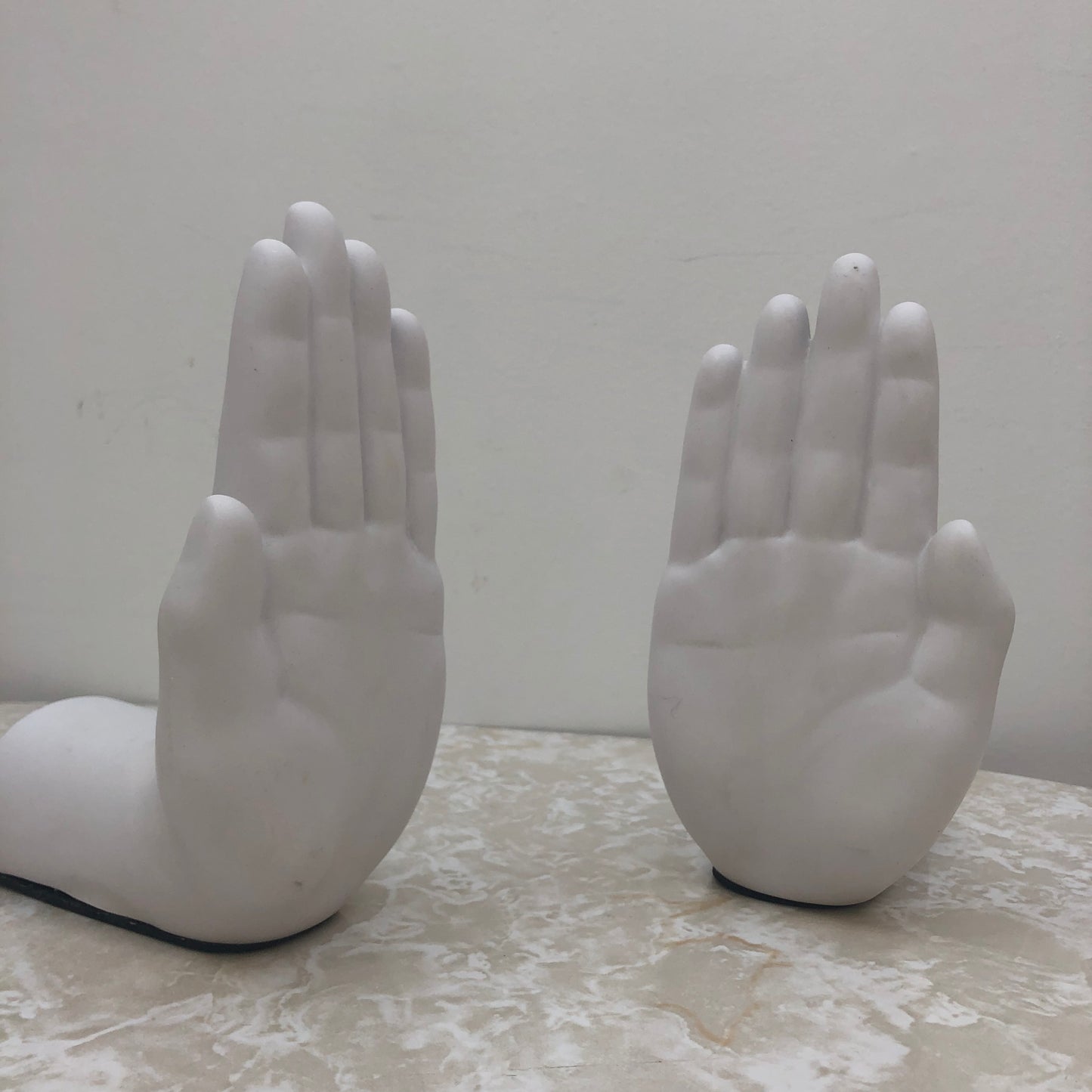 Modern White Hand Bookends