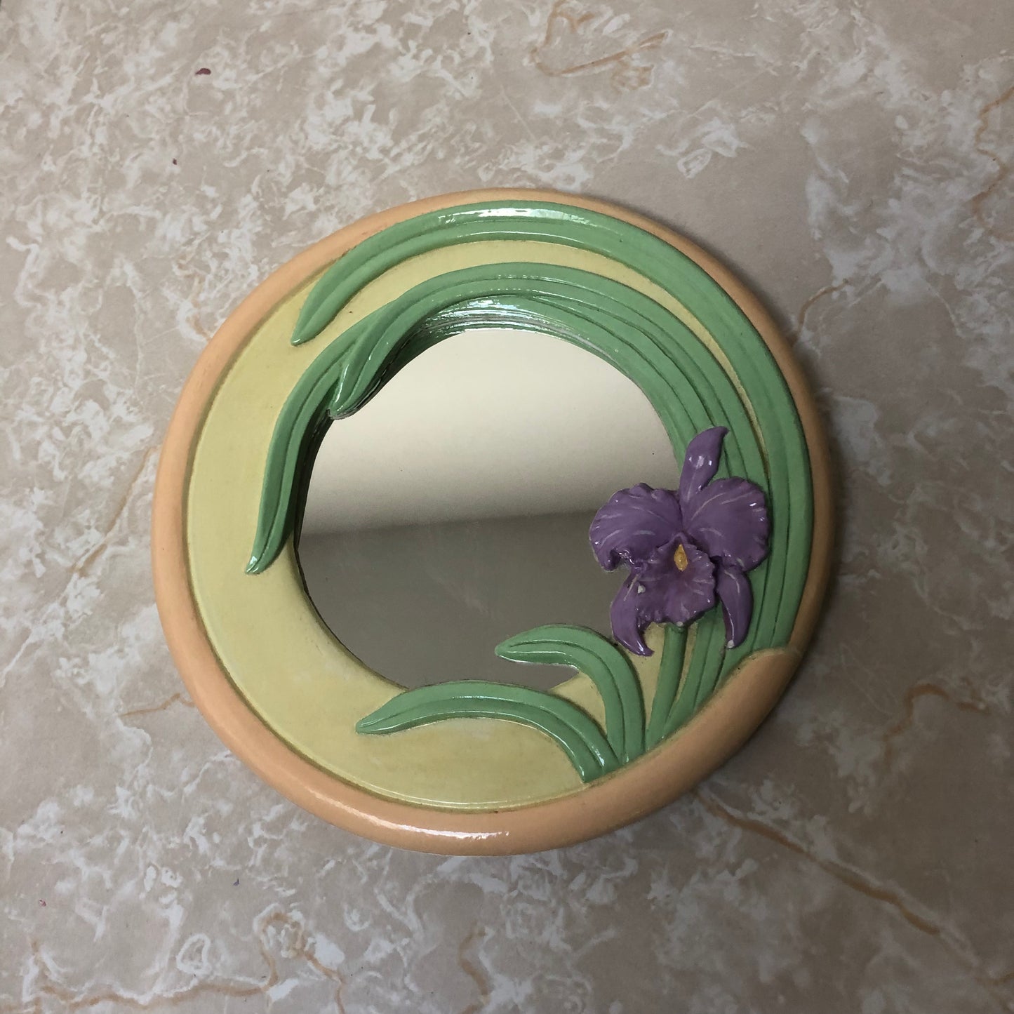 Vintage Iris Mirror