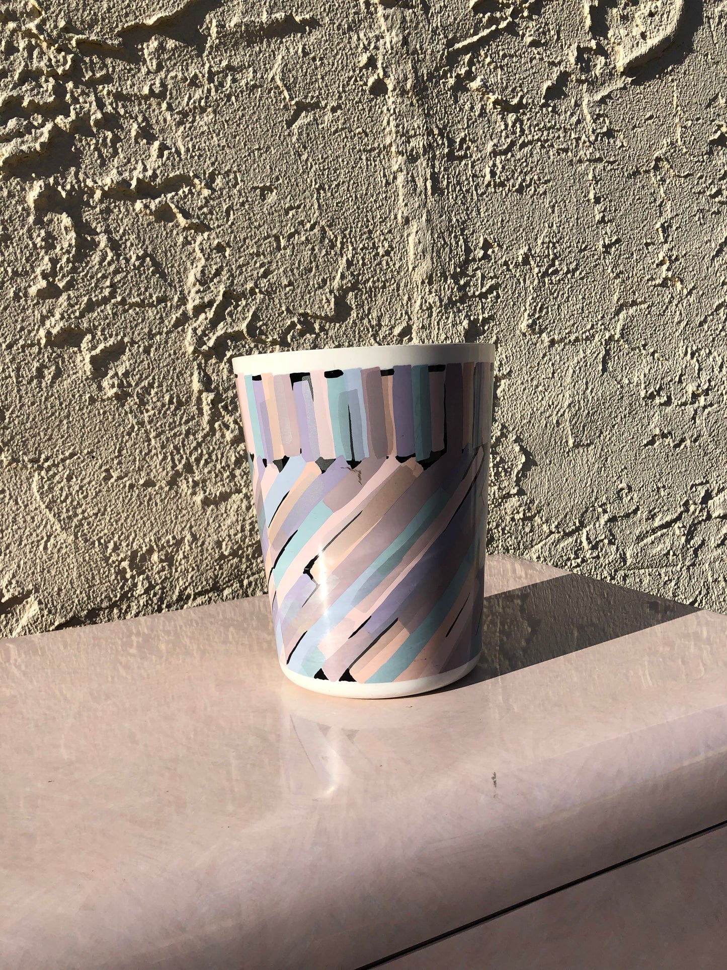 Vintage Pastel Wastebasket