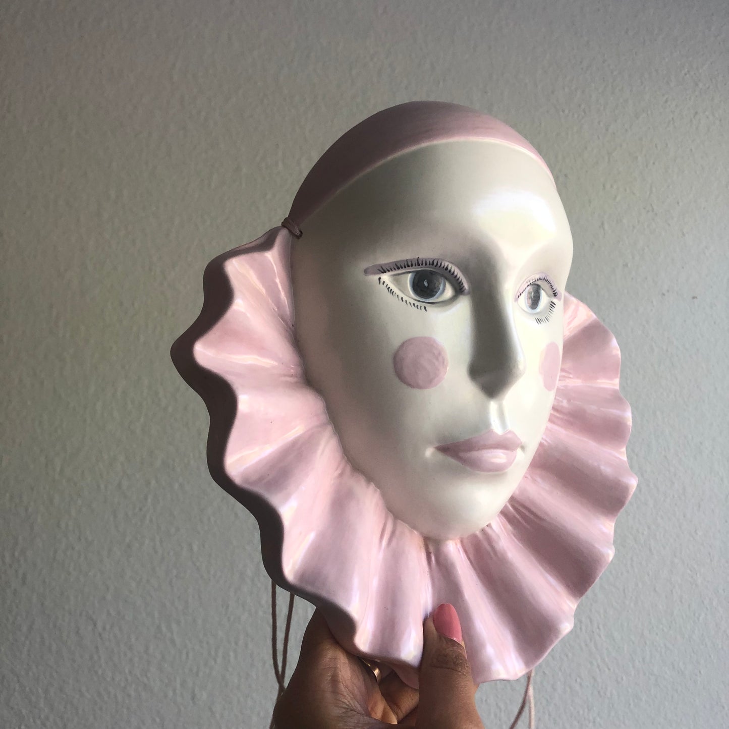 Pastel Pink Pierrot mask