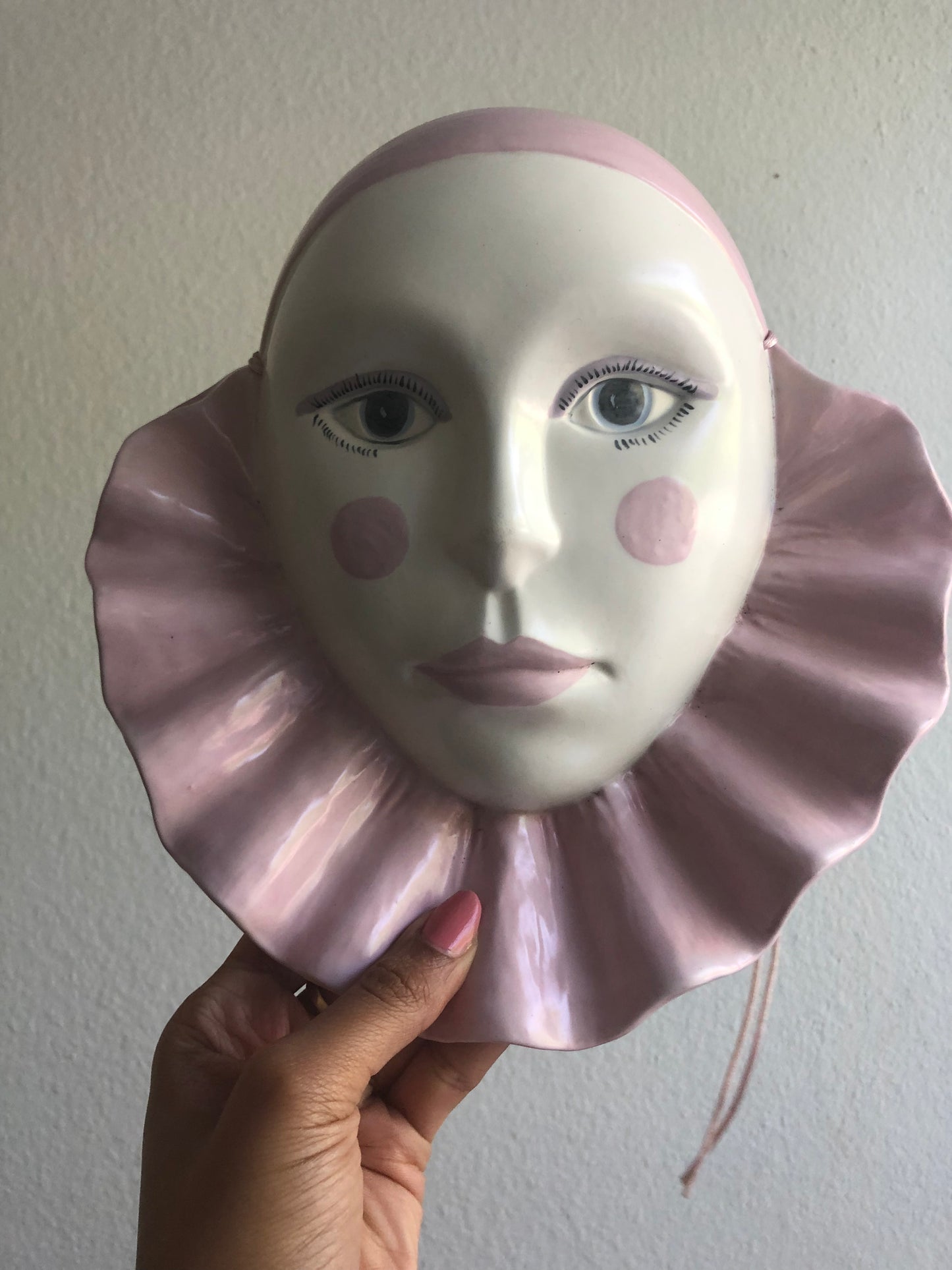 Pastel Pink Pierrot mask