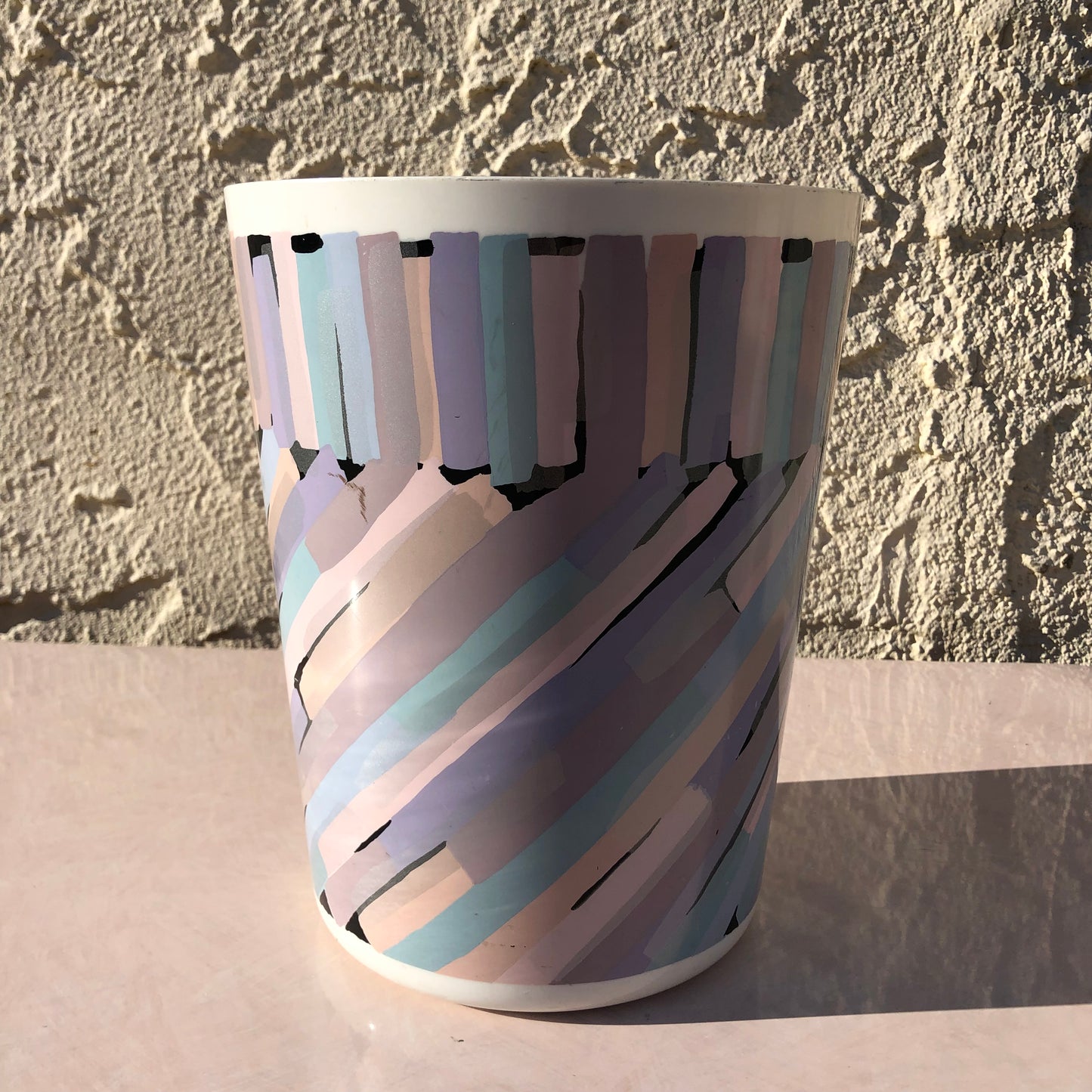 Vintage Pastel Wastebasket