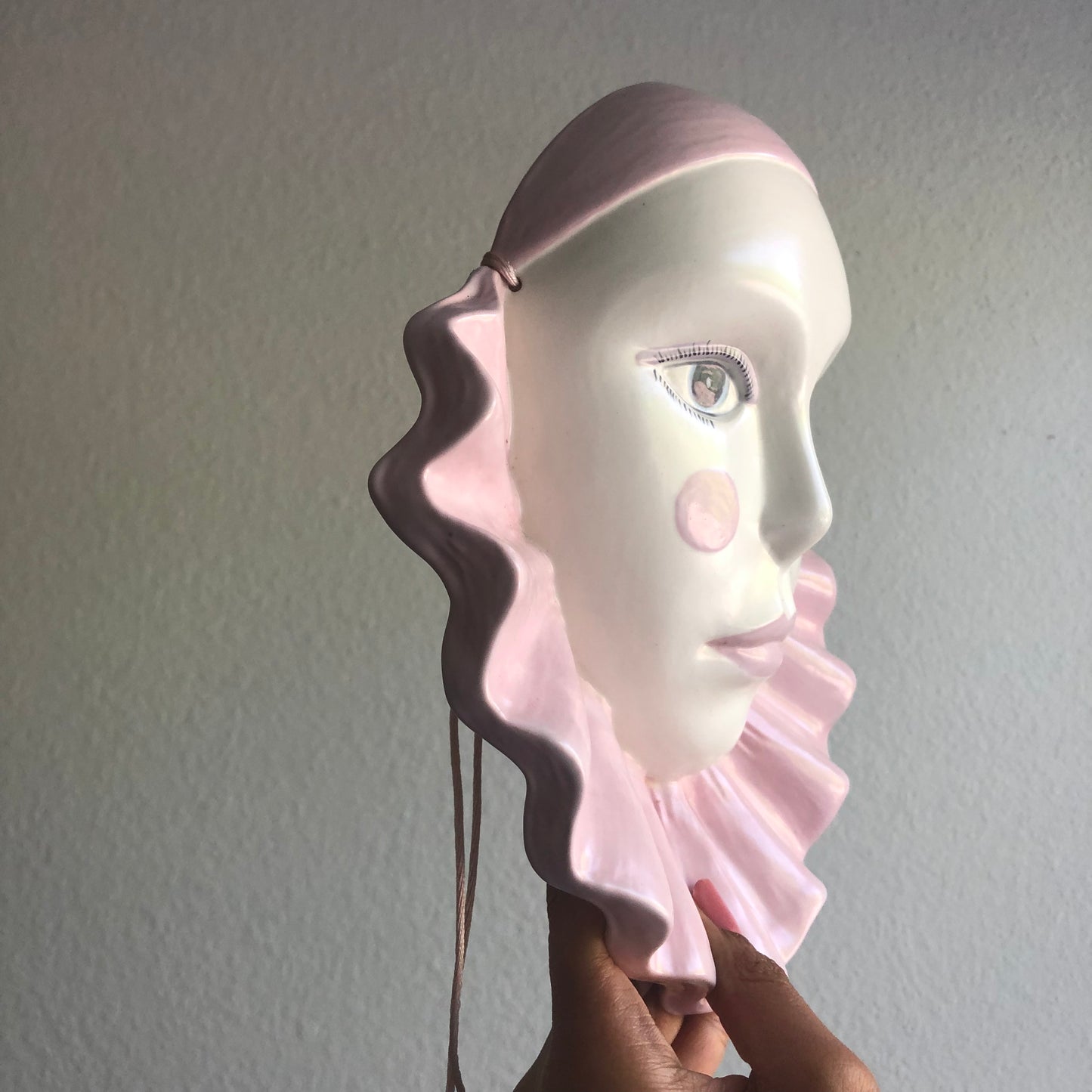 Pastel Pink Pierrot mask