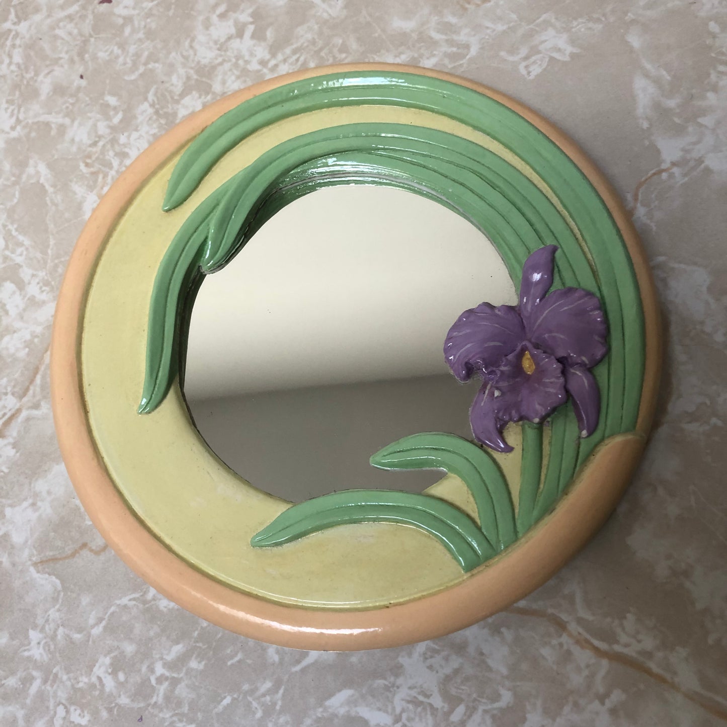 Vintage Iris Mirror