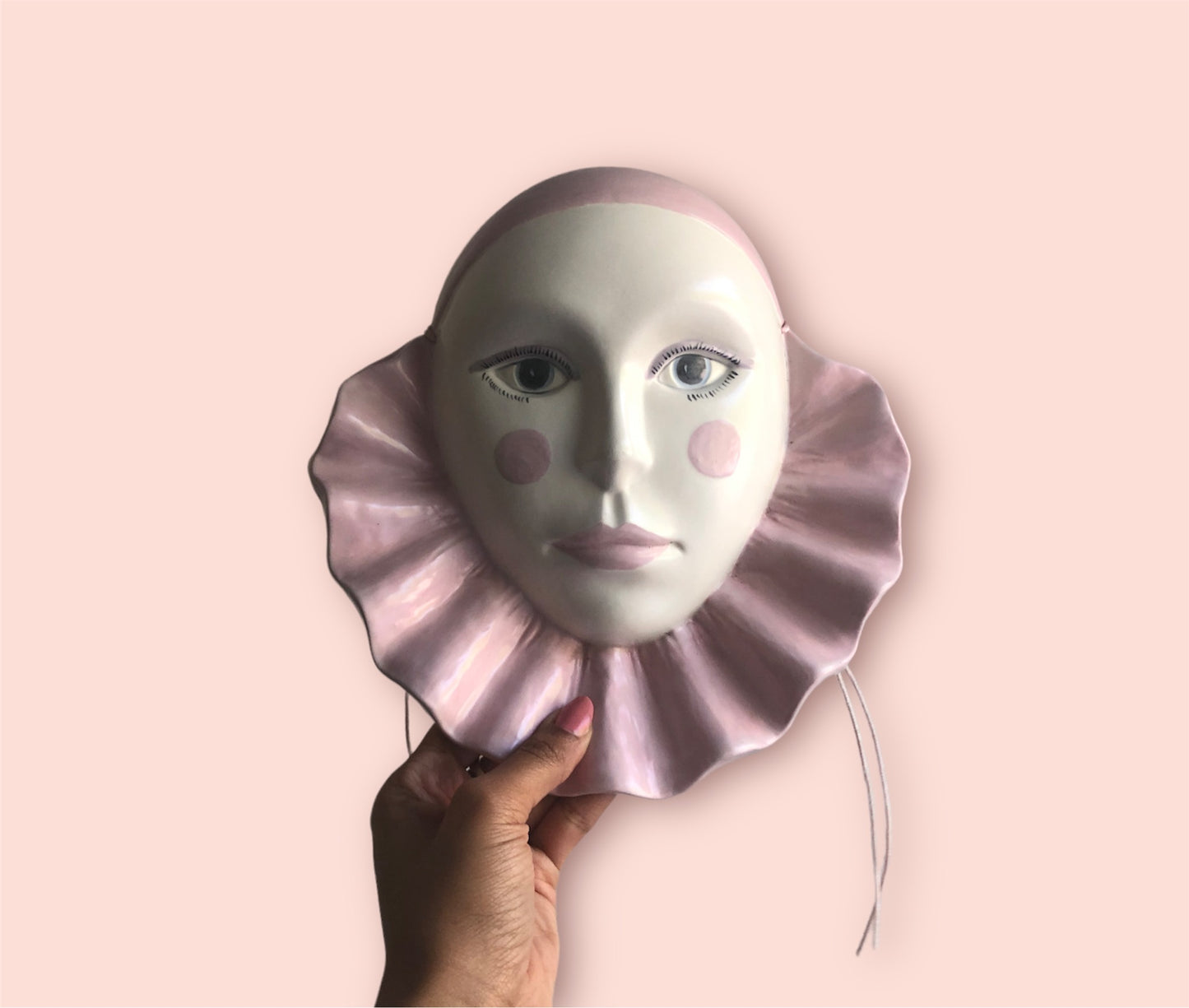 Pastel Pink Pierrot mask