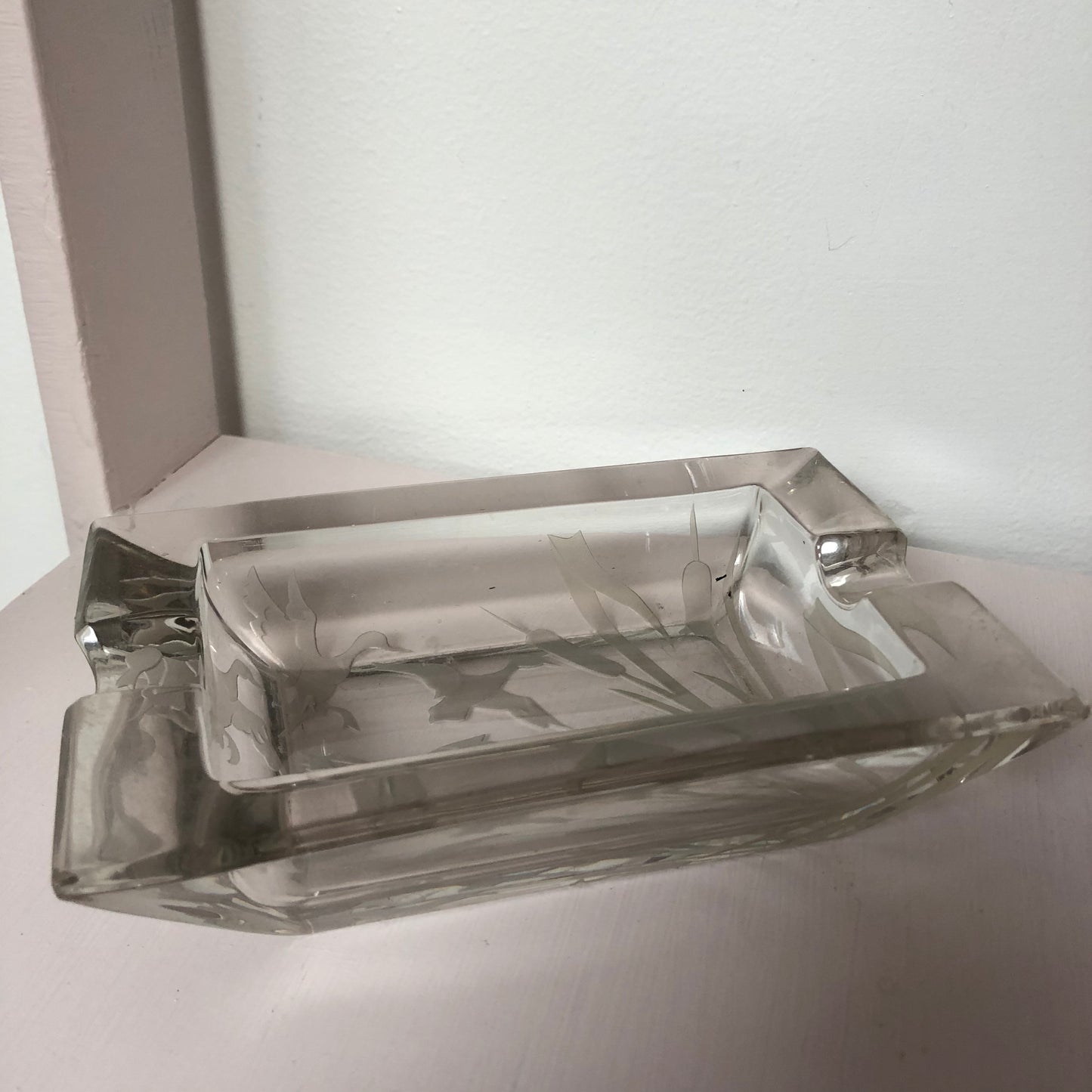 Vintage 70s glass ashtray