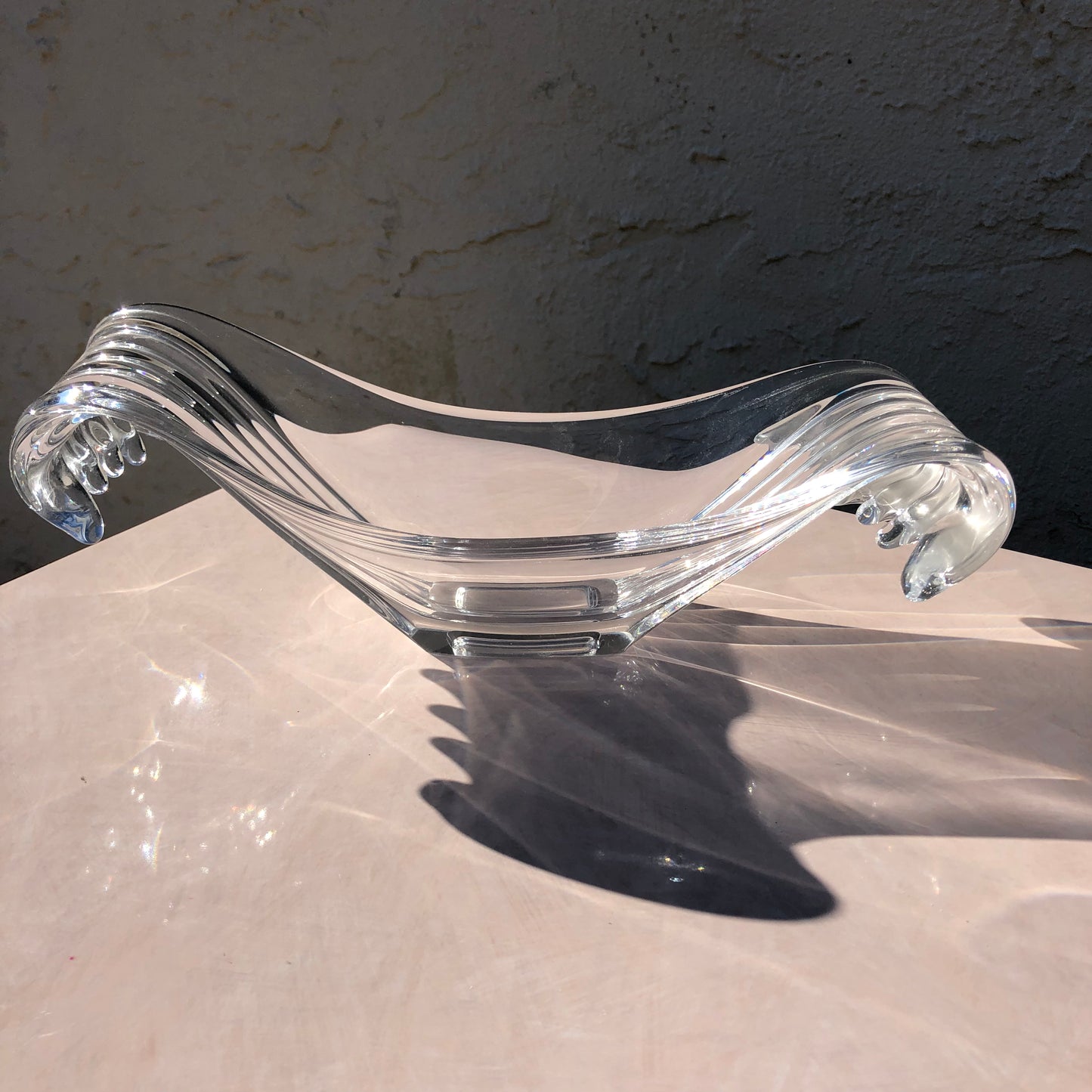 Crystal glass catch all dish